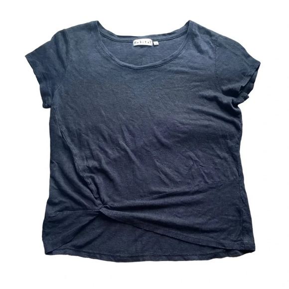 HABITAT Black Linin Knot Front Tee size XS - Picture 1 of 8